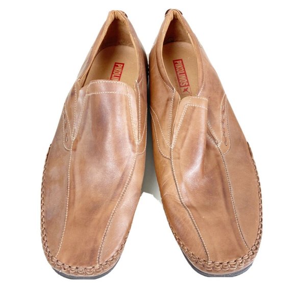 Pikolinos Jerez Mens Size 15.5 Driving Loafers Slip One Leather Brown EUC main image 5
